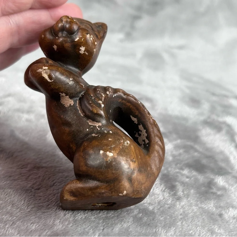 Vintage Ceramic Chipmunk Figurines Mid Century Some Paint Loss‎ Personality